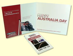 Lincoln Australia Day Greeting Card - inside