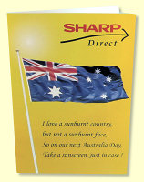 Sharp Australia Day Greeting Card - front