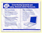 Screen Cleaning Towelette instructions